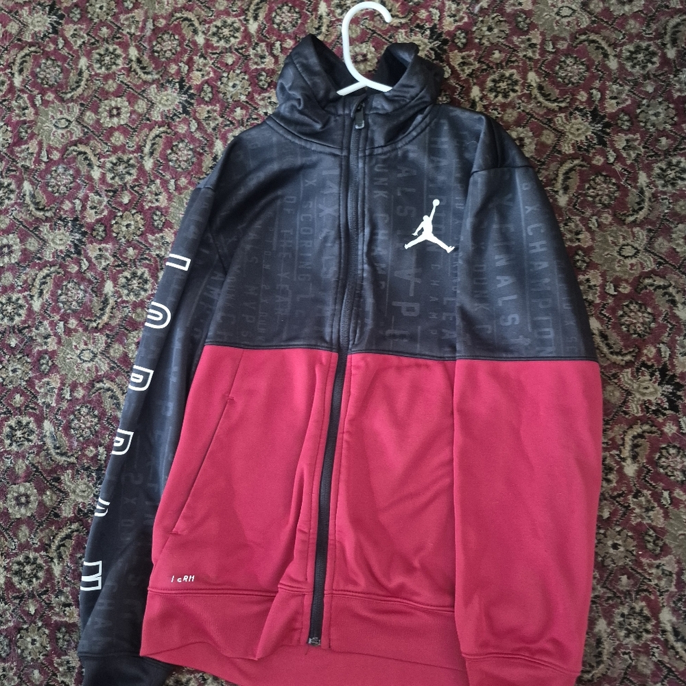 Jordan Two-Tone Red and Black Sweat Shirt
